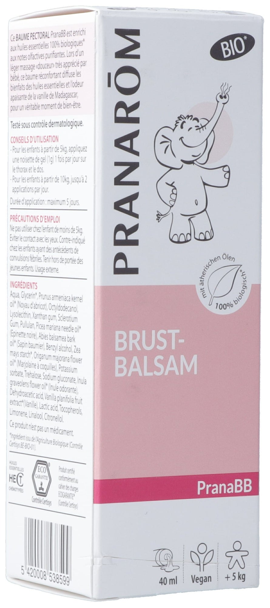 PRANAROM PranaBB Baume pour les seins Bio Eco 40ml PRANAROM PranaBB Baume pour les seins Bio Eco 40ml