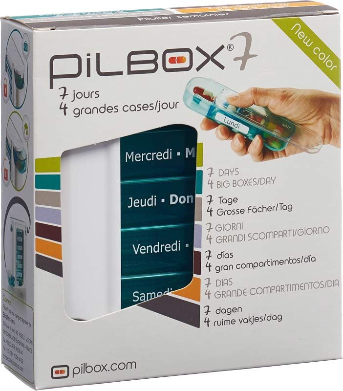Pilbox 7 Distributeur de médicaments 7 jours italien Pilbox 7 Distributeur de médicaments 7 jours italien