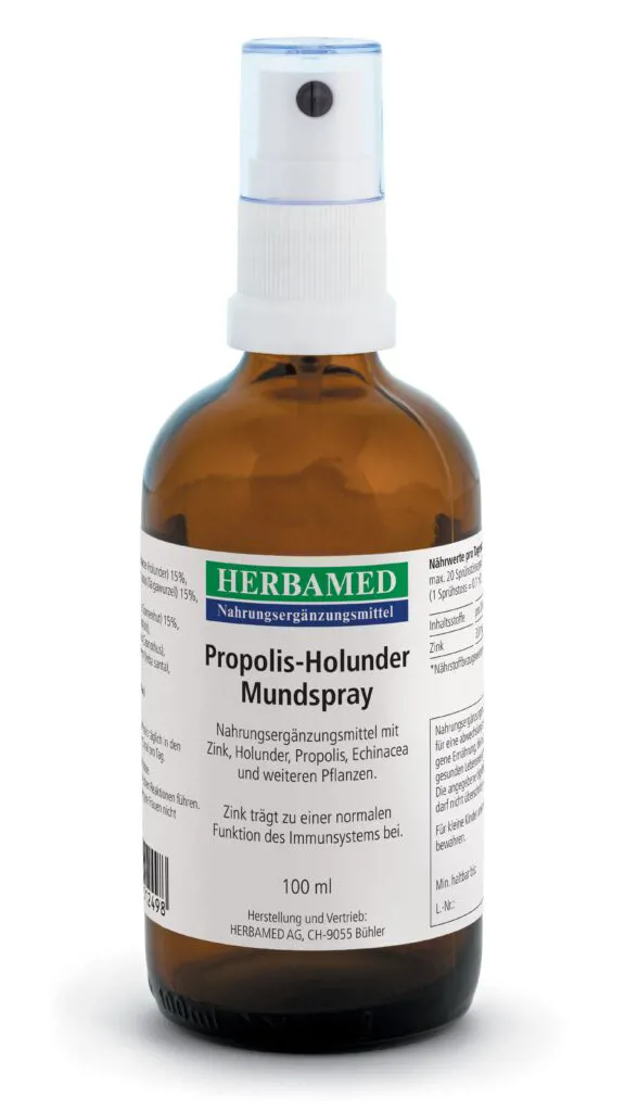 Herbamed Spray buccal à la propolis et au sureau 100ml Herbamed Spray buccal à la propolis et au sureau 100ml