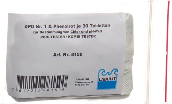 LABULIT Pool Tester refill (30chlor+30PH) 60 pièces