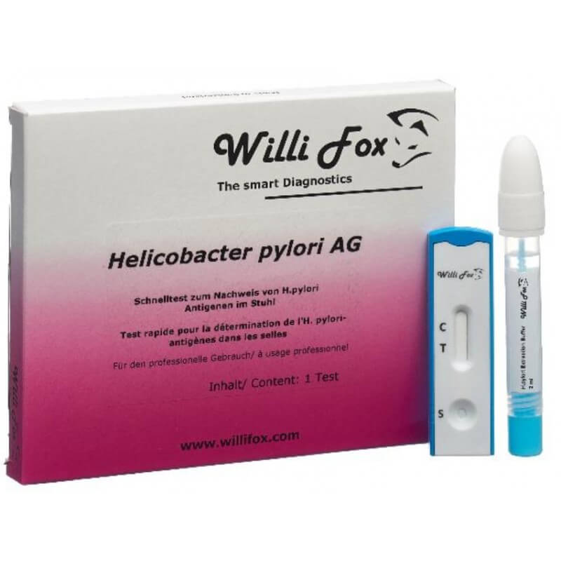 Willi Fox Test de selles Helicobacter Pylori (1 pièce) Willi Fox Test de selles Helicobacter Pylori (1 pièce)
