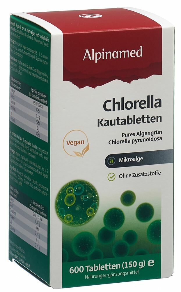 ALPINAMED Chlorella comprimés 250mg 600 pièces ALPINAMED Chlorella comprimés 250mg 600 pièces