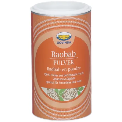 Poudre de baobab bio Govinda, boîte de 200g