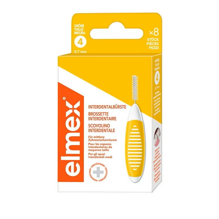 ELMEX brosses interdentaires 0.7mm jaune 8 pièces