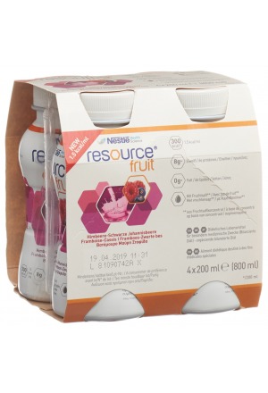 Resource Fruit Framboise - Cassis 4 bt 200ml