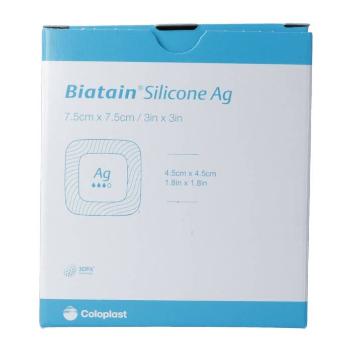 BIATAIN Silic Ag Schaumv 7.5x7.5cm selbsth 5 pièces