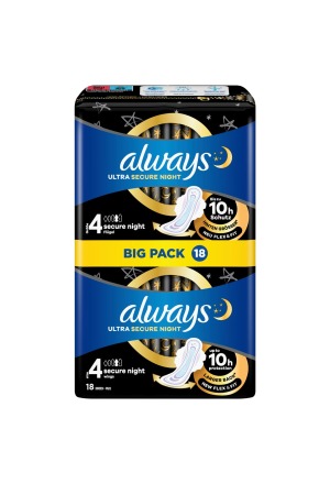 ALWAYS Ultra Binde Secure Night BigP 18 pièces