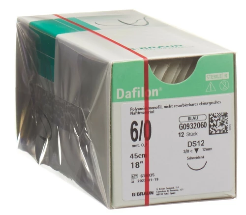 DAFILON 45cm bleu DS 12 6-0 12 pièces