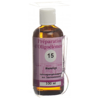 Bioligo POE 15 Menoligo Préparation d'oligoéléments/Yam 100ml Bioligo POE 15 Menoligo Préparation d'oligoéléments/Yam 100ml