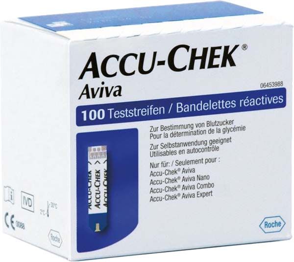 Accu-Chek Aviva bandelettes de test 2 x 50 pièces Accu-Chek Aviva bandelettes de test 2 x 50 pièces
