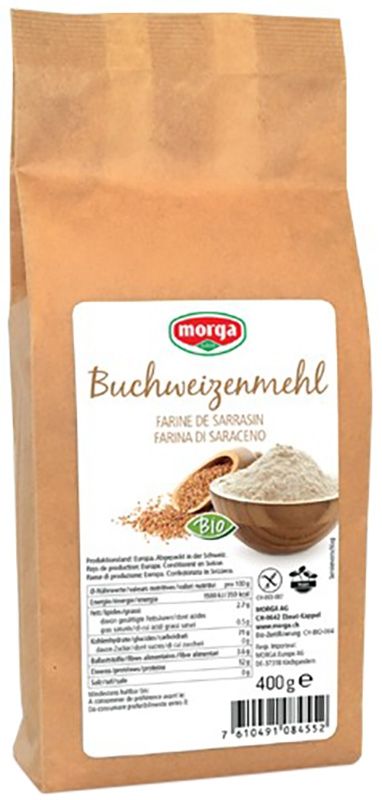 Morga Farine de sarrasin bio sans gluten 400g Morga Farine de sarrasin bio sans gluten 400g