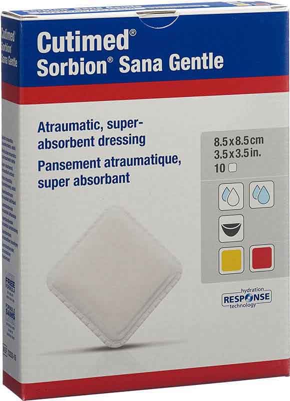 CUTIMED Sorbion Sana Gentle 8.5x8.5cm 10 pièces