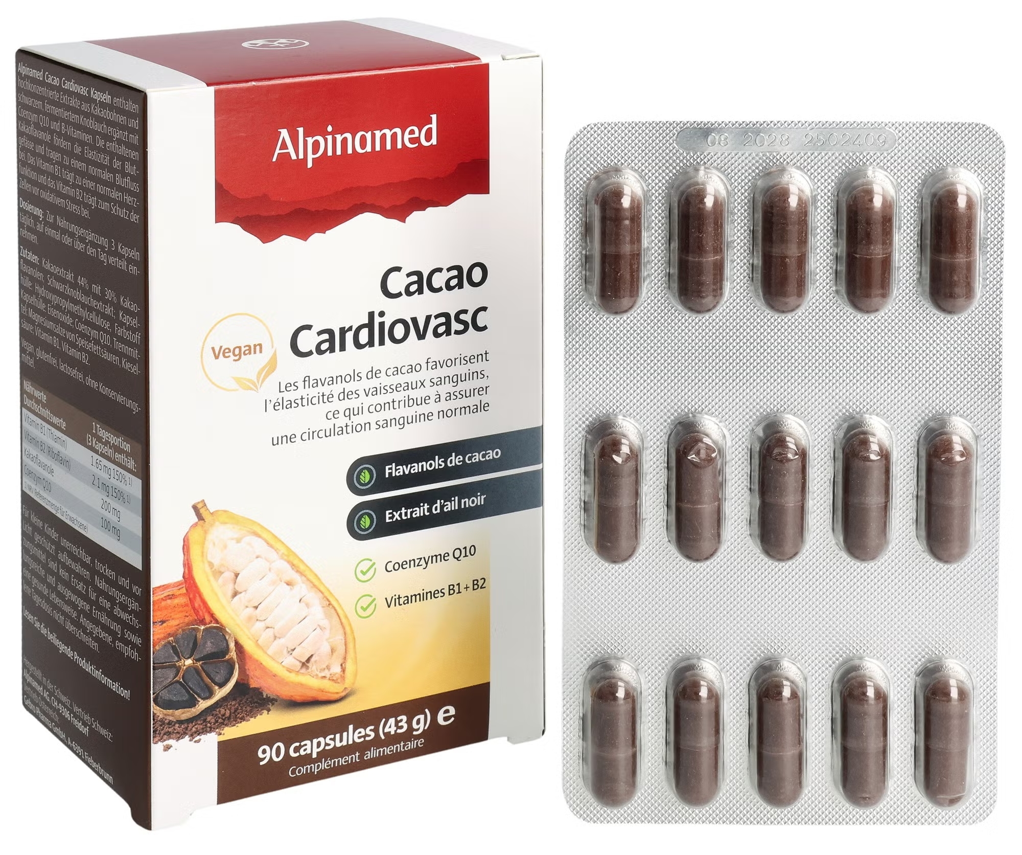 ALPINAMED Cardiovasc Cacao Capsules 90 pièces
