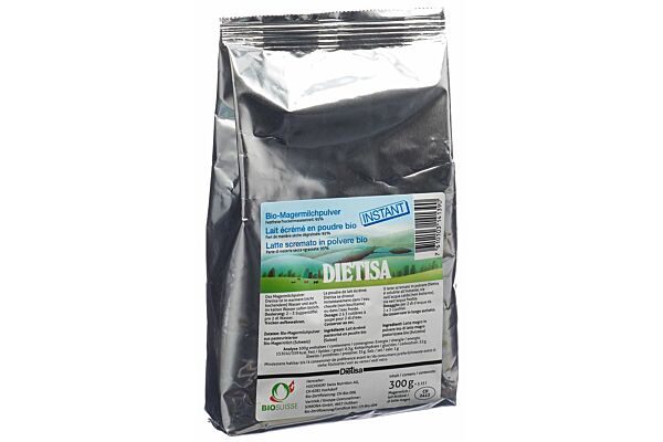 Lait écrémé en poudre instantané Dietisa bio Btl 300g Lait écrémé en poudre instantané Dietisa bio Btl 300g
