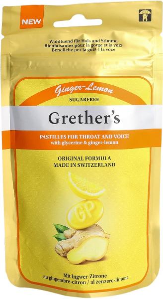 Grethers Ginger Lemon Pastilles à la vitamine C sans sucre Btl 110g Grethers Ginger Lemon Pastilles à la vitamine C sans sucre Btl 110g