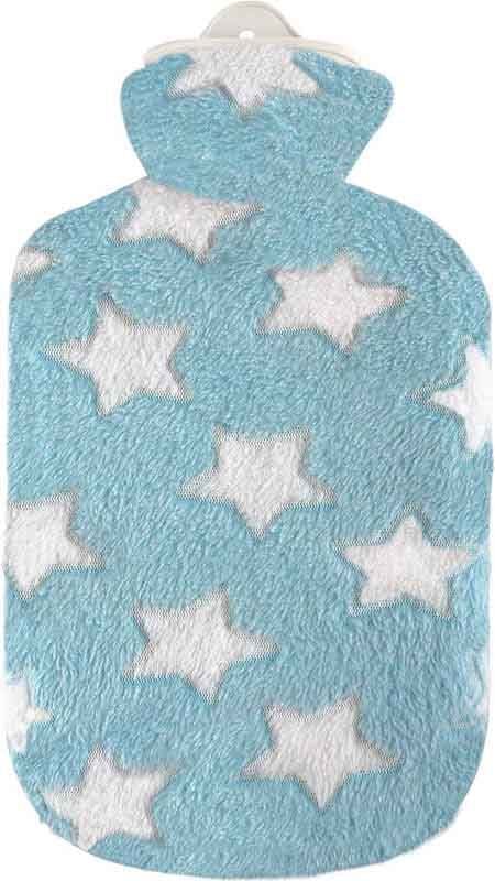 SÖNGER bouillotte housse peluche 2l étoiles bleu