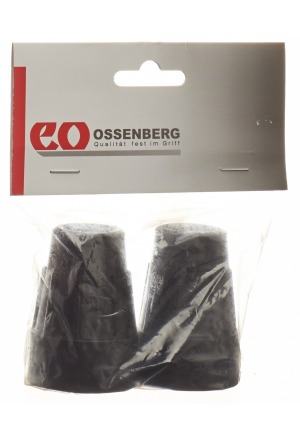 Ossenberg Capsule de béquille 19mm noir 1 paire