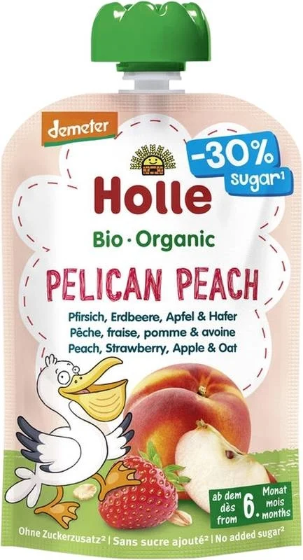 HOLLE Pelican Pea Power Pêche Fraise Pomme Avoine 100 g