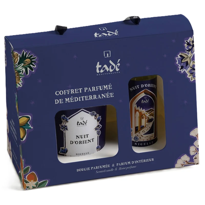 Tadé Coffret Cadeau Nuit d'Orient Bougies + Spray Cumin Noir