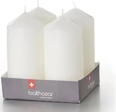 Balthasar Boutique Bougies d'arbre 12 blanc 4 pièces