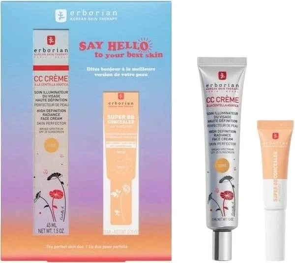 Erborian Korean Therapy KIT CC SBB Concealer dore 2 pièces