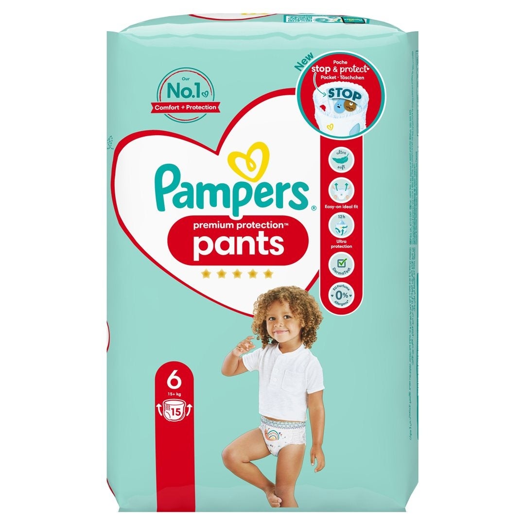 Pampers Premium Protection Pants Gr6 15+kg Singlepack 15 pièces