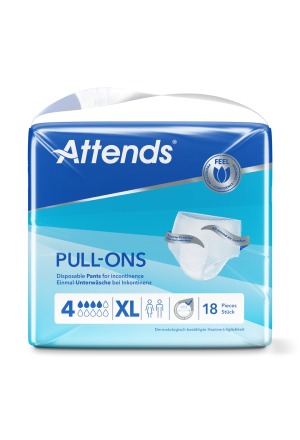 ATTENDS Pull Ons 4 XL Btl 18 pièces