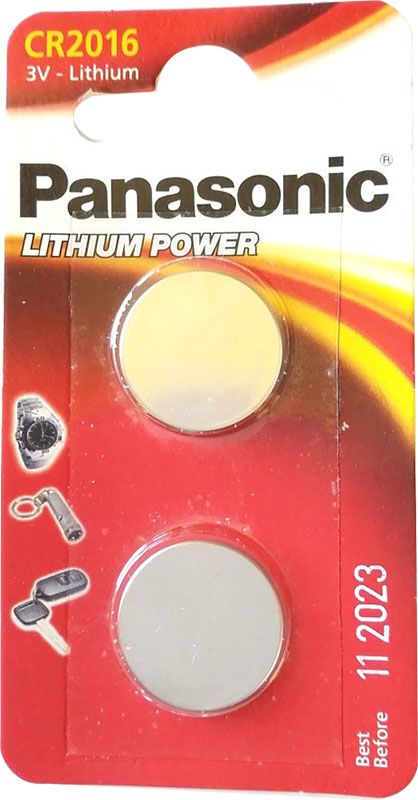 Panasonic Piles bouton CR2016 2 pièces