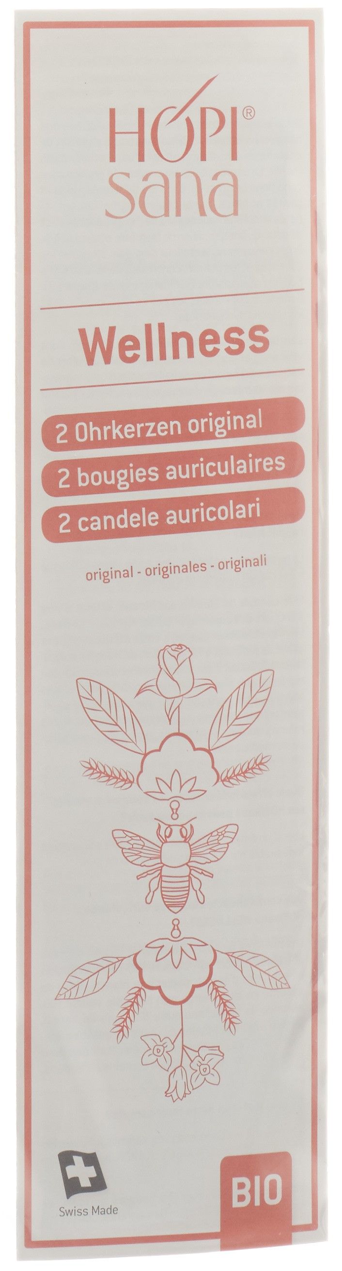 HOPISANA Bougies auriculaires roses Wellness 2 pièces HOPISANA Bougies auriculaires roses Wellness 2 pièces