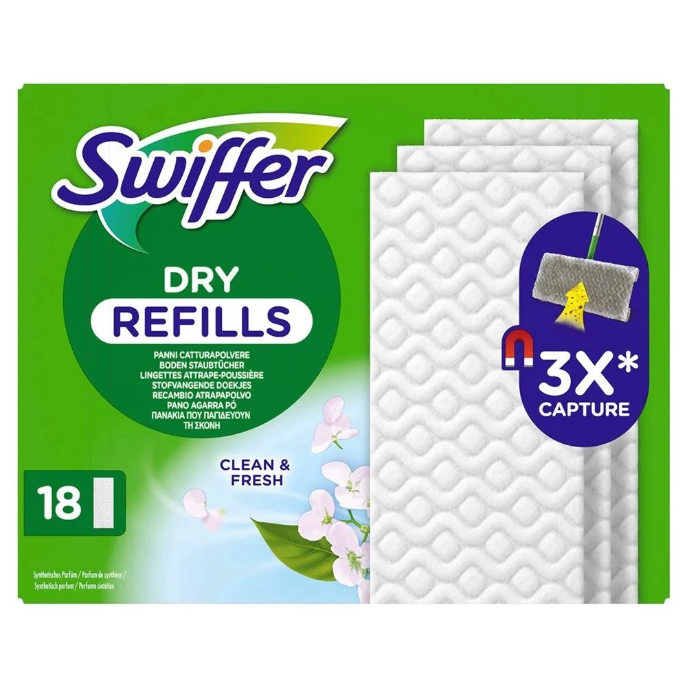 Swiffer lingettes sèches parfumées 18 pièces