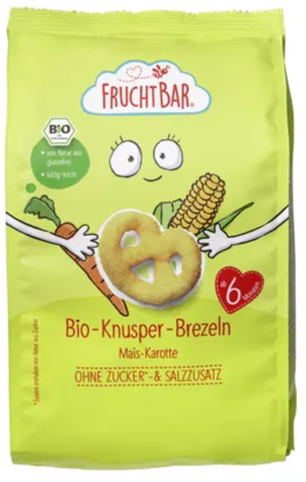 Fruchtbar Bretzel croustillant maïs bio carotte 25g