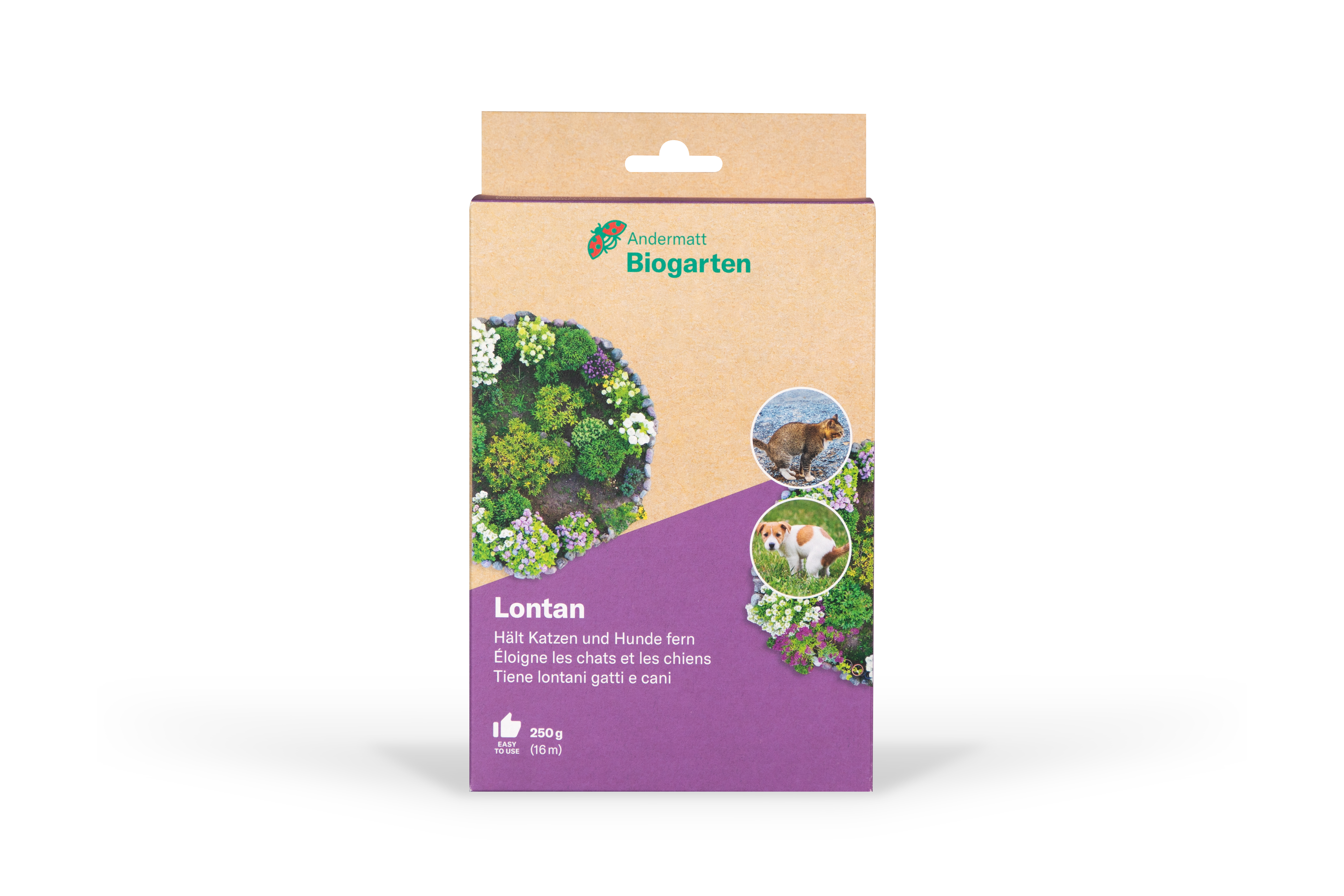 AndermattBiogarten Lontan granulés répulsifs contre chats et chiens 250g AndermattBiogarten Lontan granulés répulsifs contre chats et chiens 250g