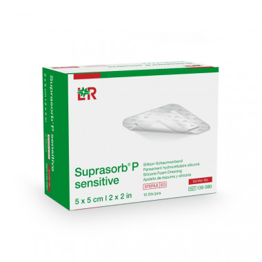 Suprasorb P sensitive border lite 5x5cm 10 pièces