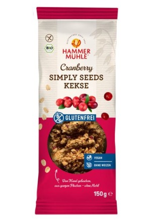 HAMMERMÜHLE Simply Seeds biscuits à la canneberge 150g