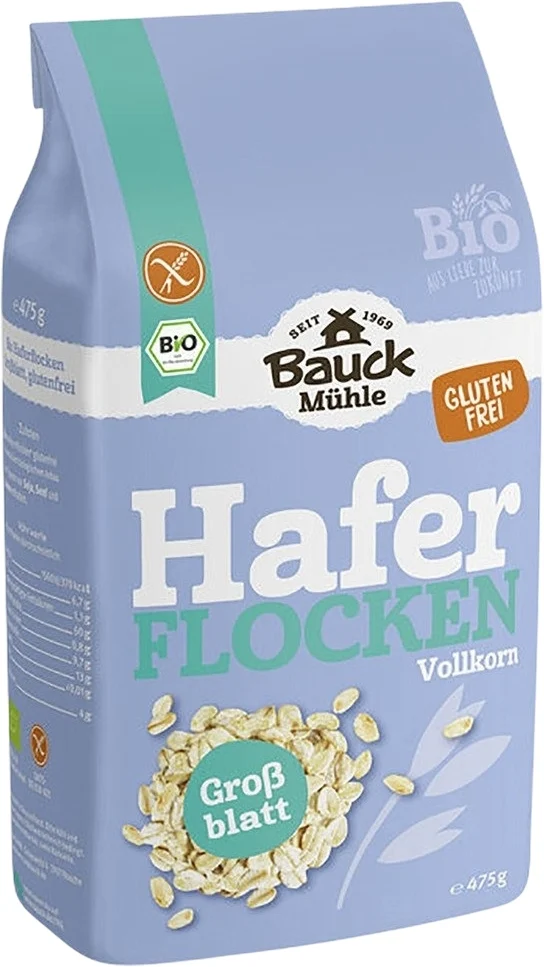 Bauckhof Flocons d'avoine grande feuille sans gluten 475g