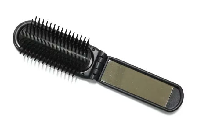 Brosse pliante Herba avec miroir noir