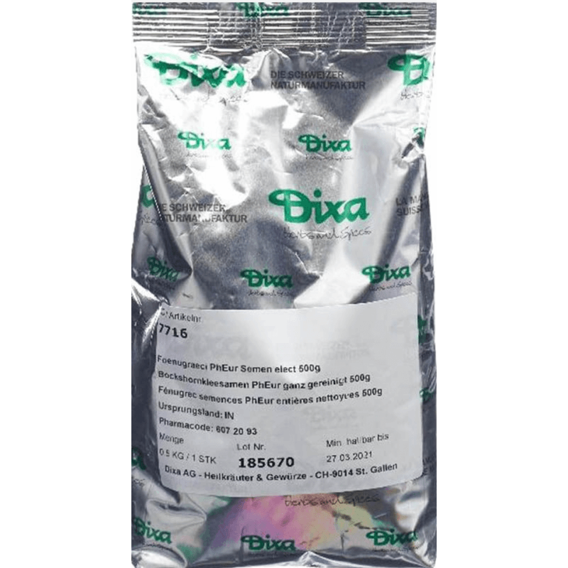 Dixa graines de fenugrec PhEur purifiées entières 500g Dixa graines de fenugrec PhEur purifiées entières 500g