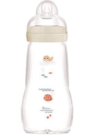 MAM Feel Good Biberon en verre 260ml 2+m Unisexe (s)