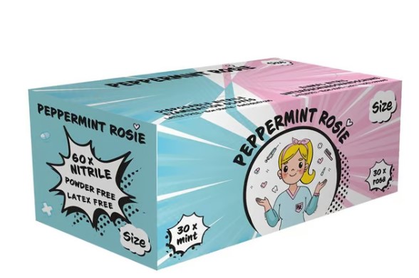 Ampri Nitril HS Style M Pepperm Rosie 60 pièces