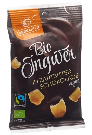 LANDGARTEN Gingembre Chocolat Noir Bio Commerce Equitable 70g