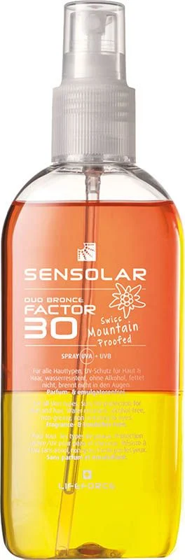 SENSOLAR Spray solaire SPF30 sans émulsifiant 200ml