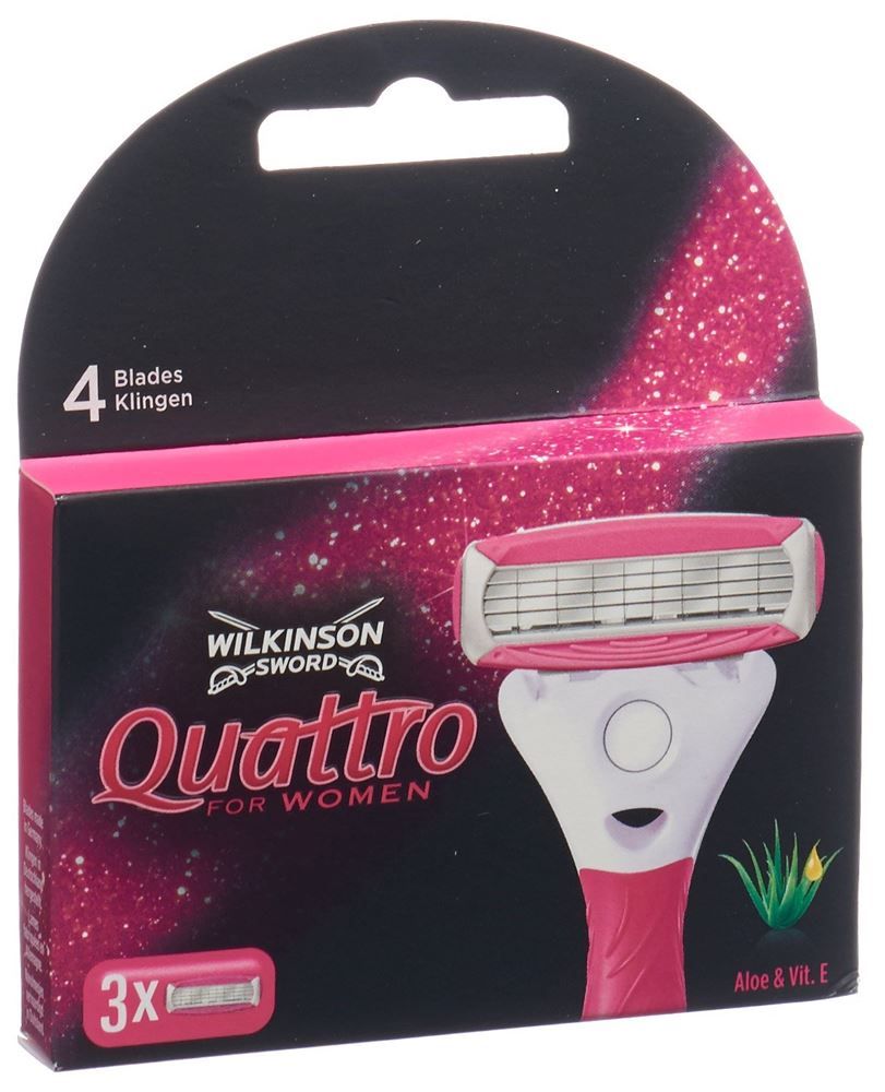 Lames Wilkinson Quattro For Women 3 pièces