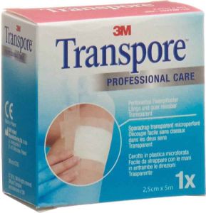 3M Transpore sparadrap 5mx25mm refill 3M Transpore sparadrap 5mx25mm refill