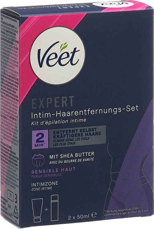 Kit d'épilation intime VEET EXPERT 2 x 50ml