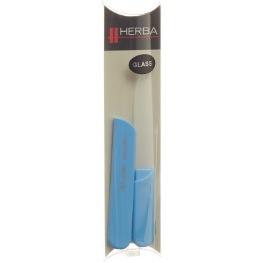 Herba Lime à ongles en verre avec capuchon de protection 13cm bleu clair