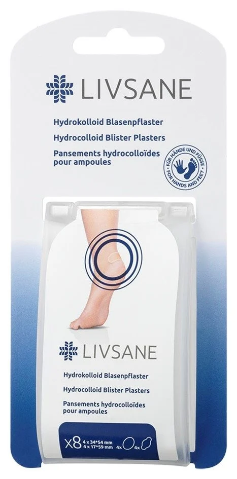 Livsane Pansement ampoules hydrocolloïde 8 pièces