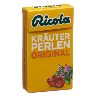 Ricola Perles aux herbes Original bonbon sans sucre boîte 25g