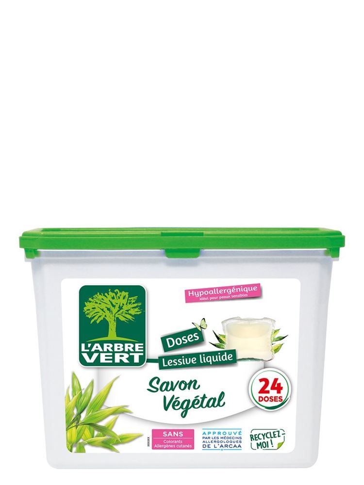 L'ARBRE VERT lessive liquide Caps plante 24 pièces
