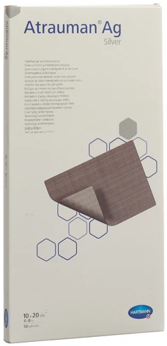 ATRAUMAN Ag Compresses 10x20cm stériles 10 pièces