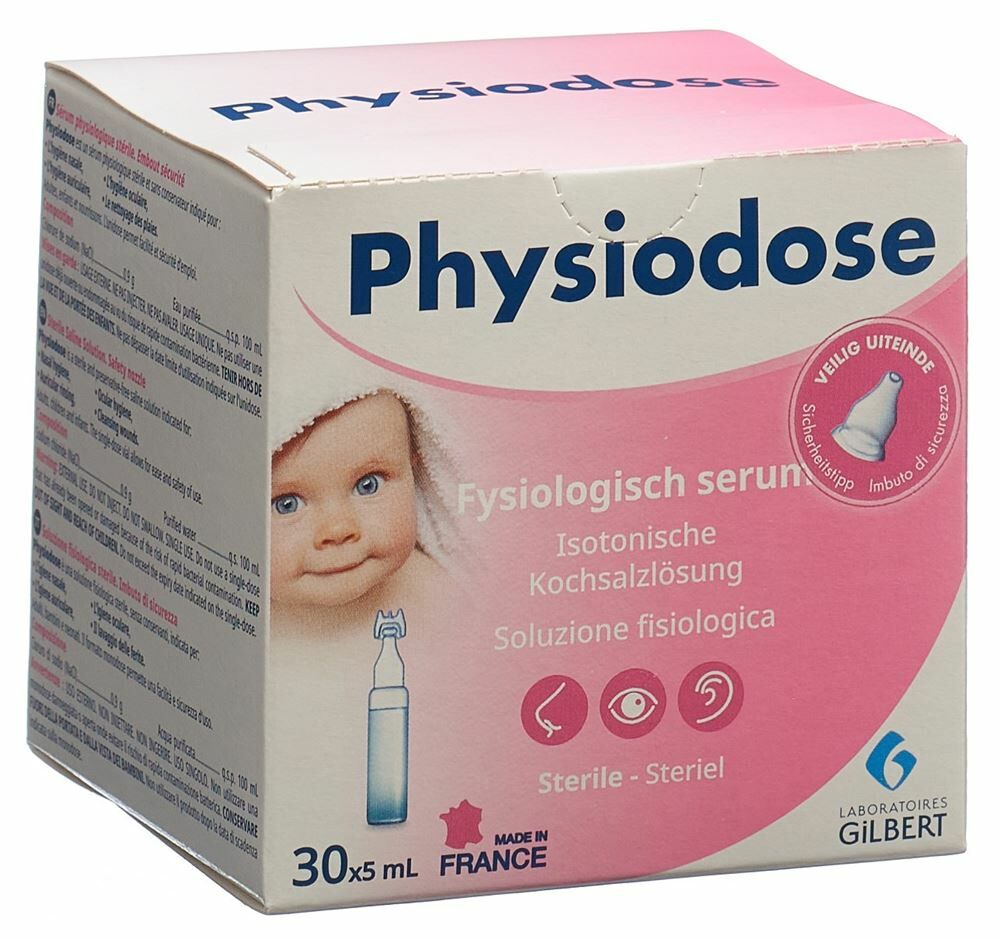 Physiodose solution saline physiologique stérile 30 monodoses 5ml